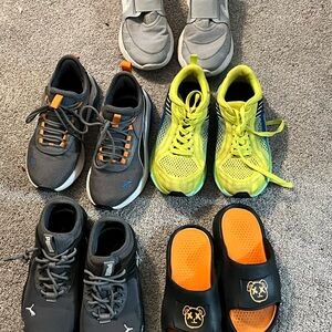 Nike Kids Sneakers Gray with Yellow Accents